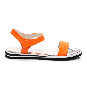 Luxusné dámske sandále - oranžové